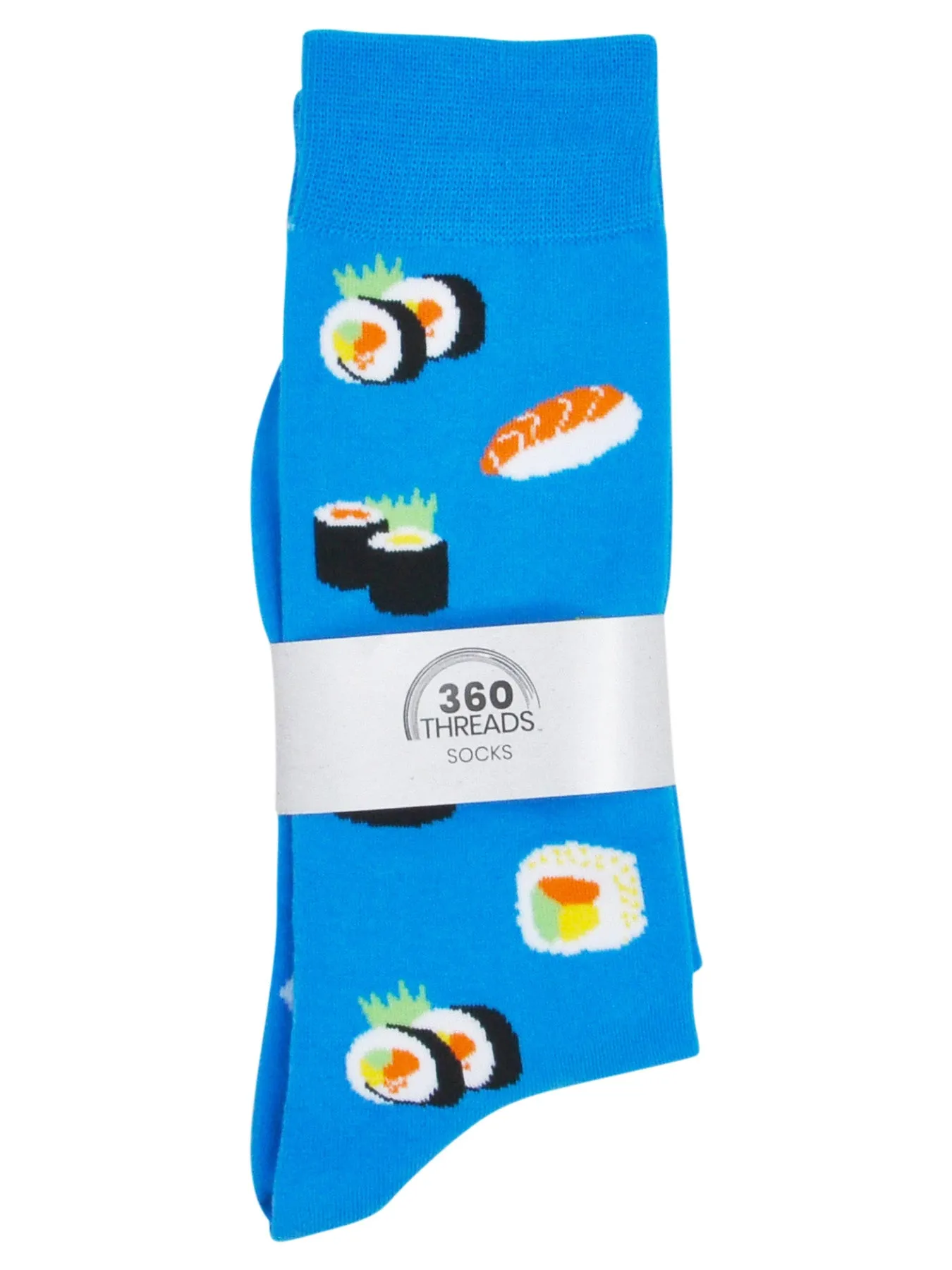 Men's Sushi & Sashimi Blue & Green Golf Sports Socks Size 10-13 2 Pack Gift Set