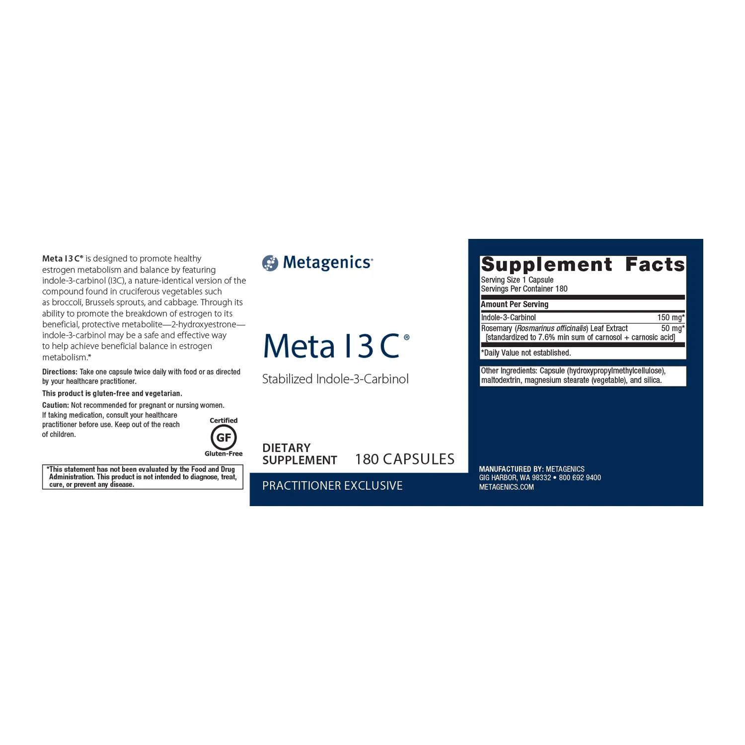 Meta I 3 C® <br>Stabilized Indole-3-Carbinol