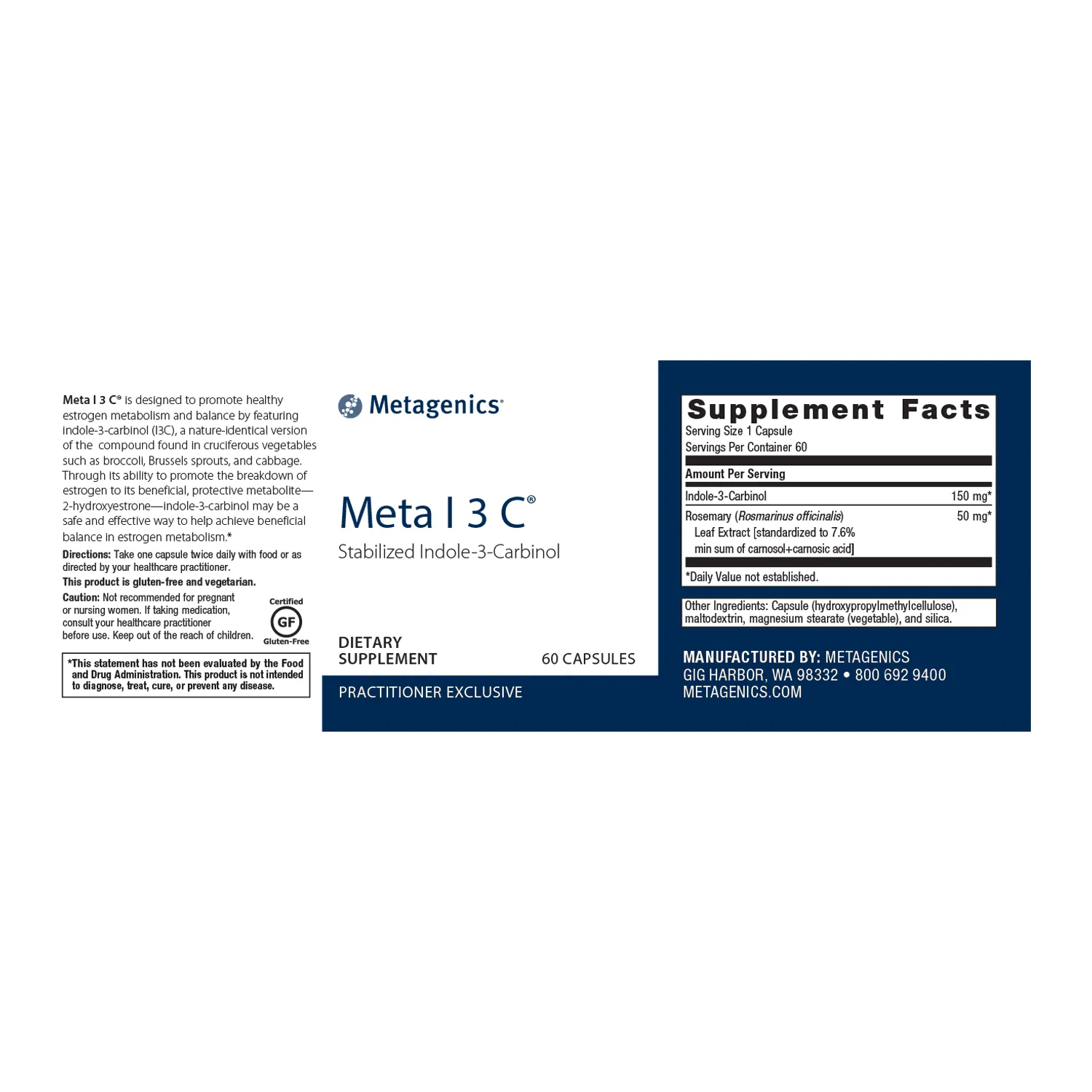 Meta I 3 C® <br>Stabilized Indole-3-Carbinol