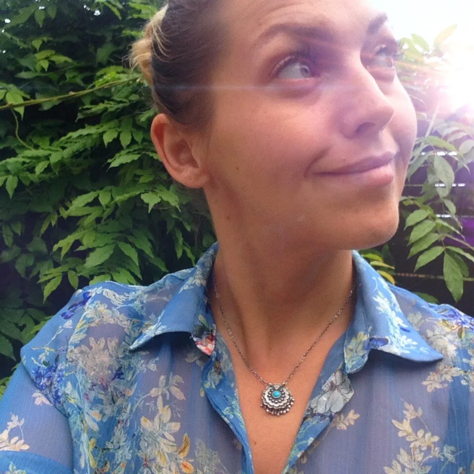 Mexico Flower Necklace - Turquoise Jingle Necklace
