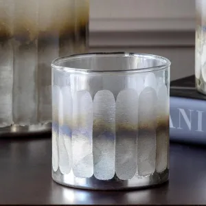 Mica Engraved Glass Votive Holder, Set of 6