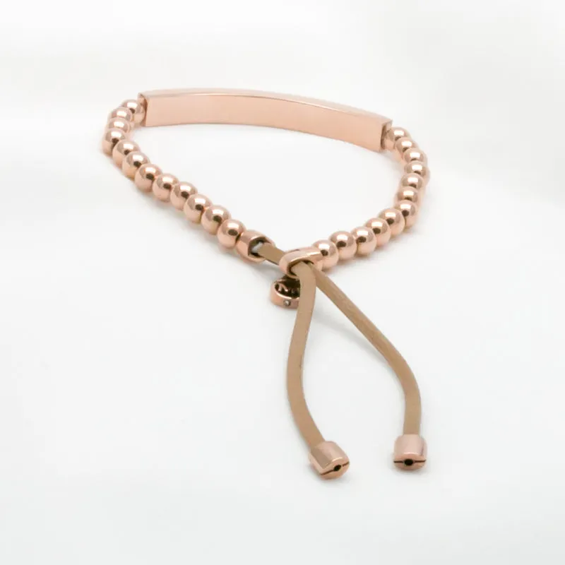 Michael Kors Eye-catching Clear Rose Gold Adjustable Bracelet