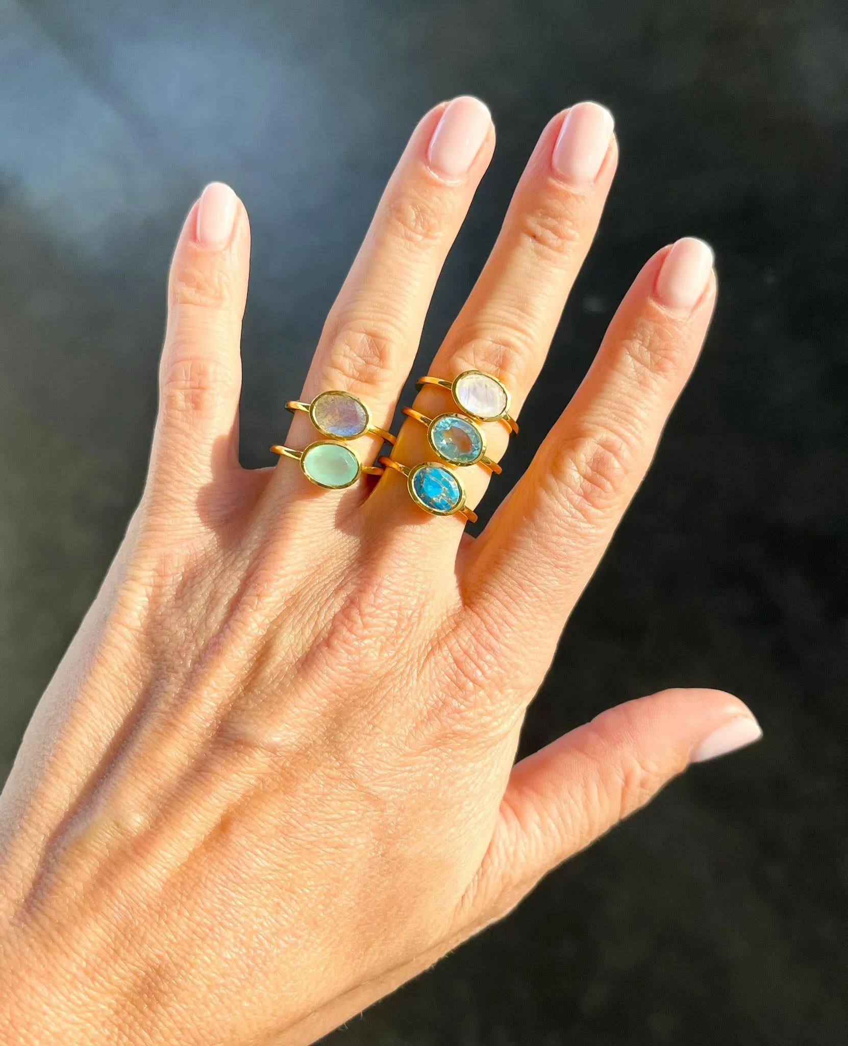Mila Ring in Blue Topaz