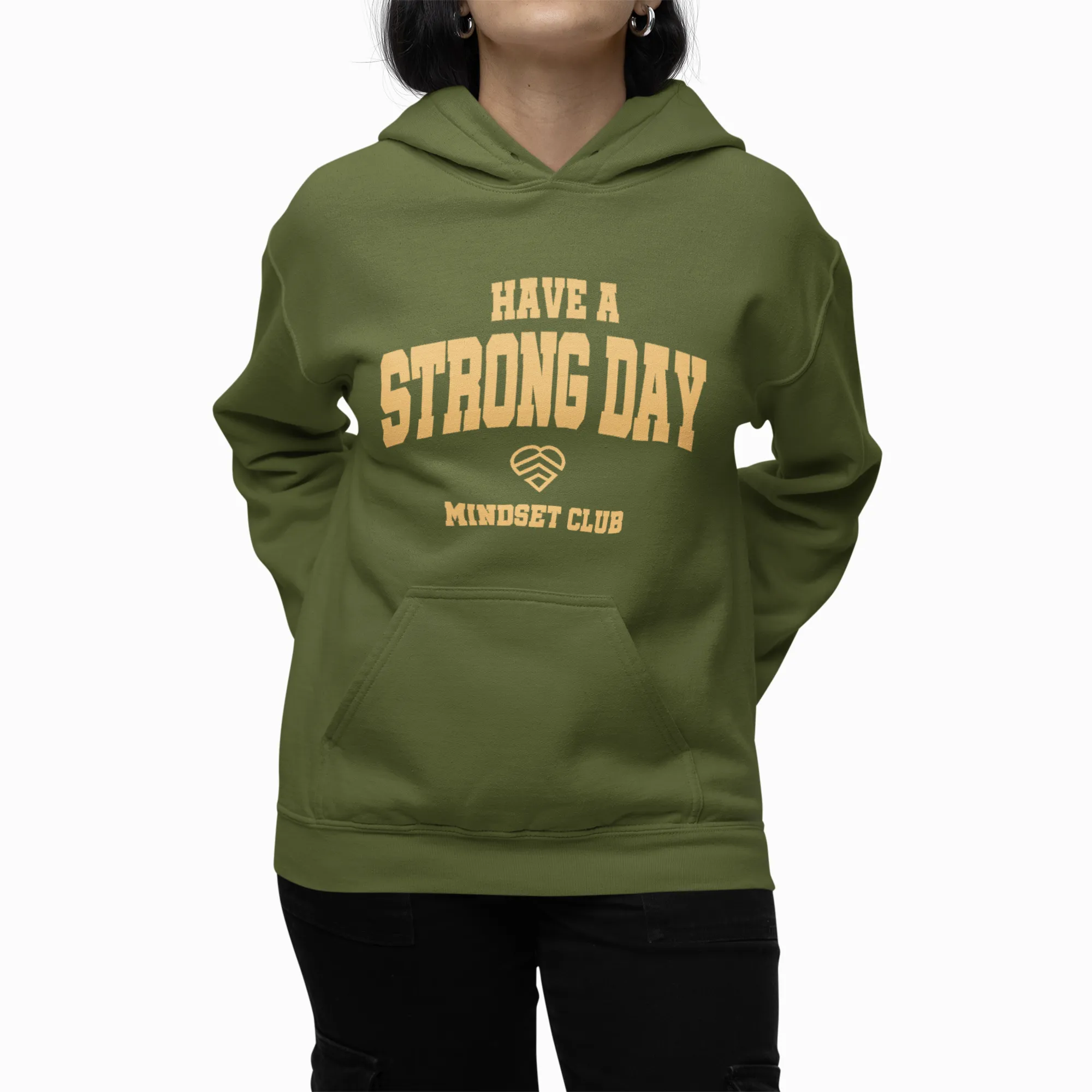 Mindset Club Statement Hoodie - Army