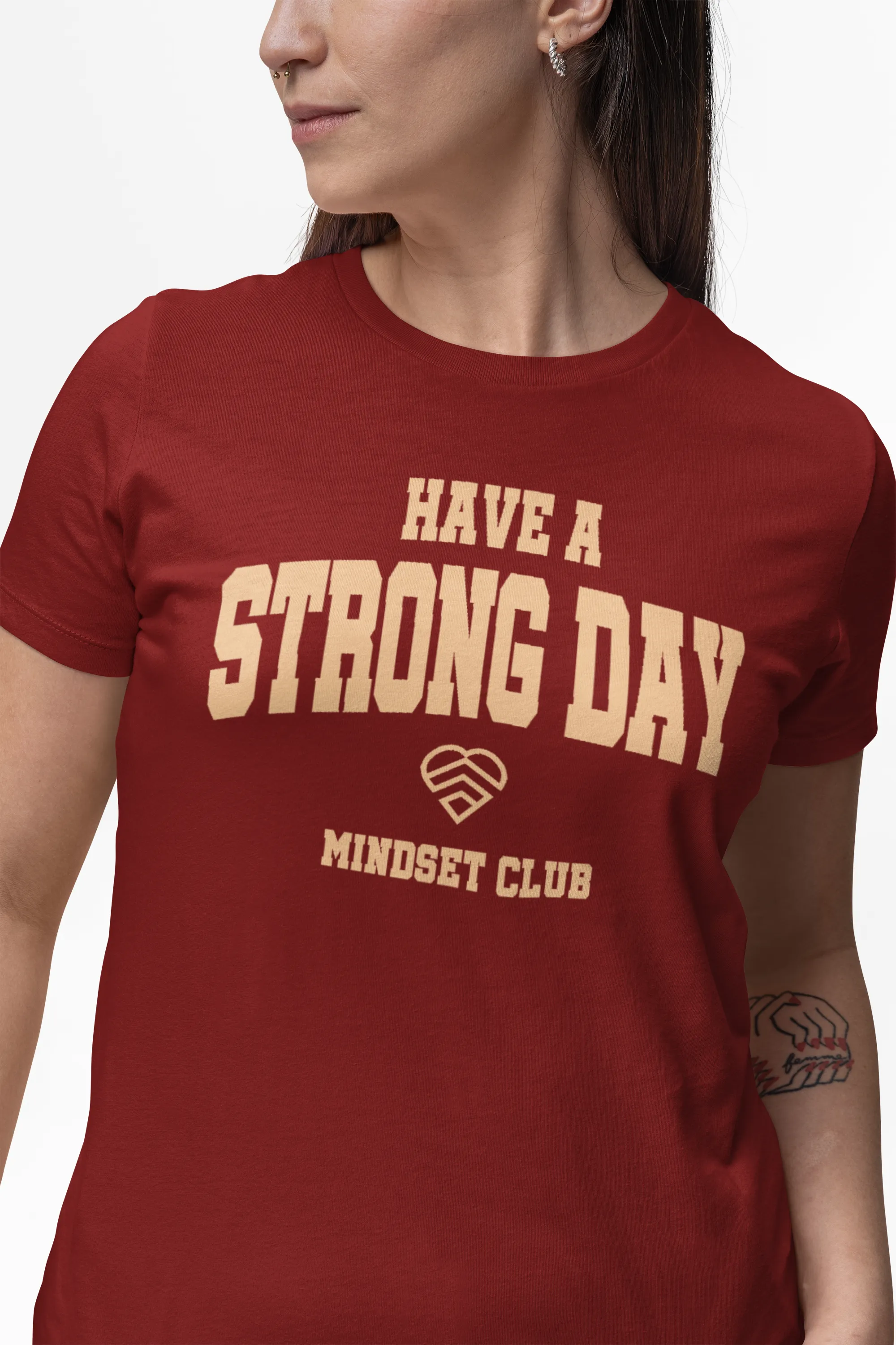 Mindset Club Statement Shirt - Maroon