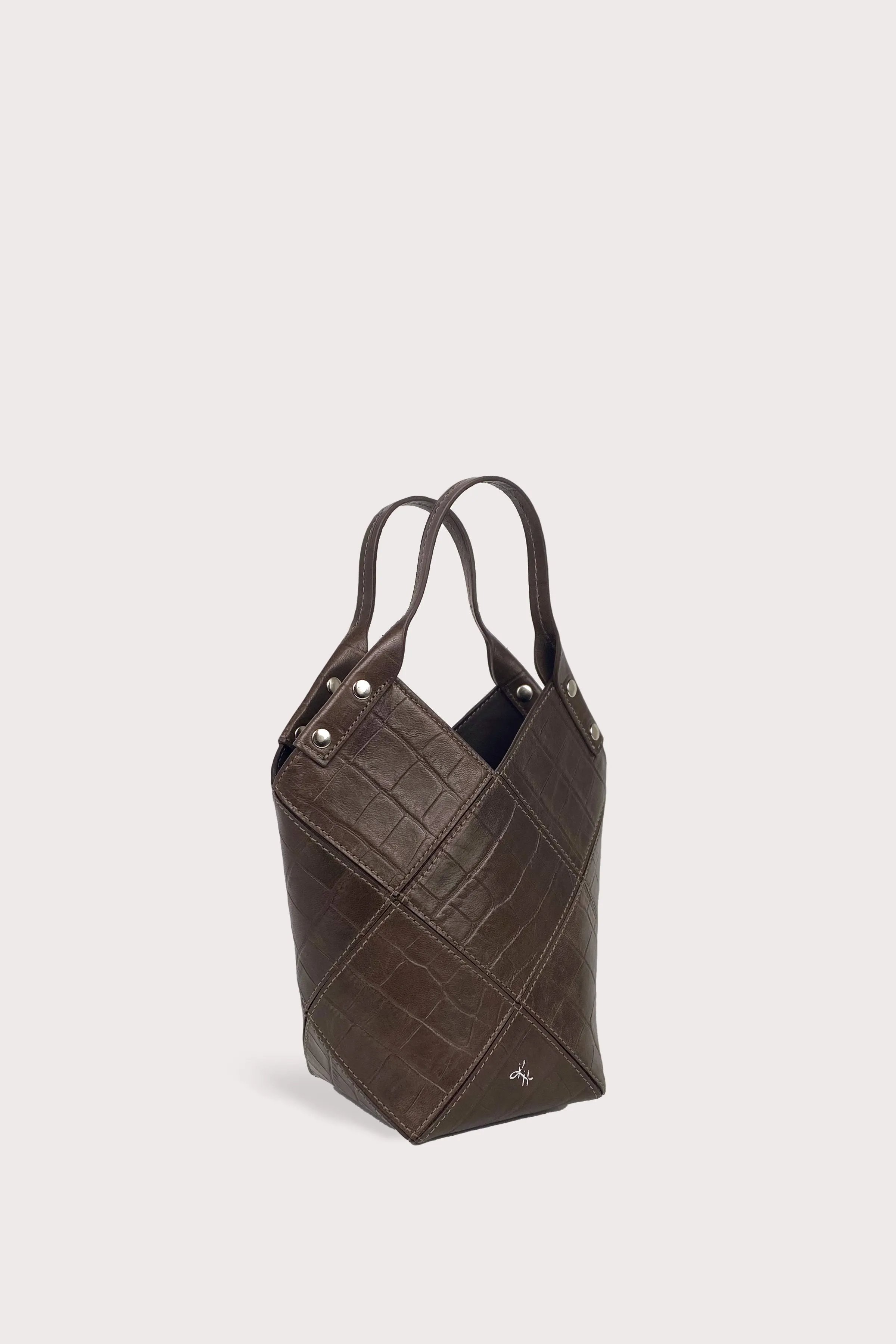 Mini Fiona Tote in Croc-effect Nappa