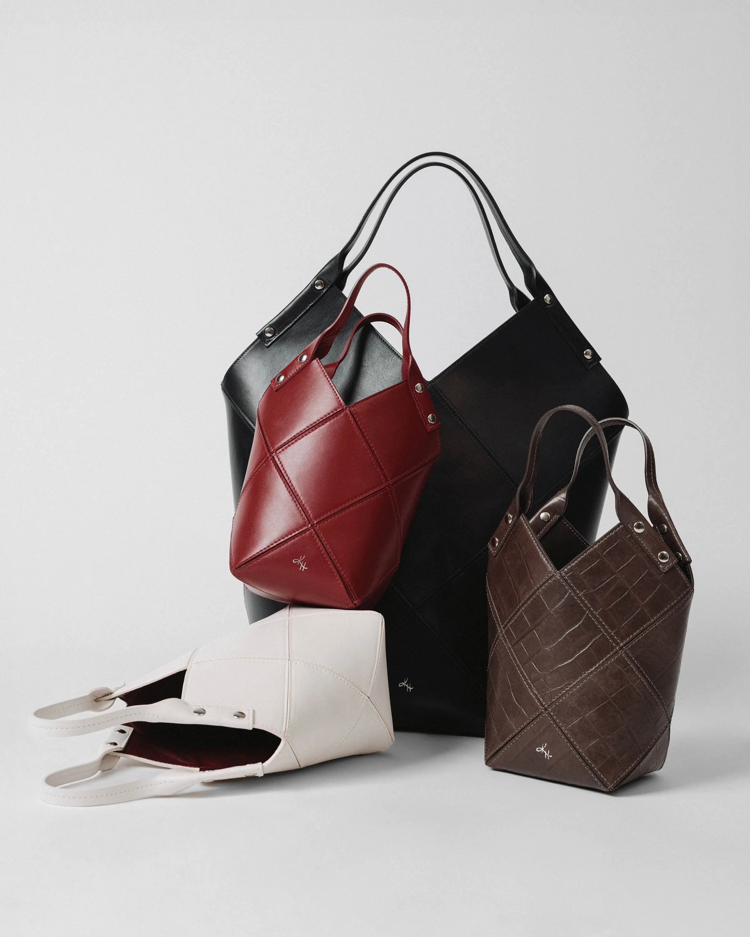 Mini Fiona Tote in Croc-effect Nappa