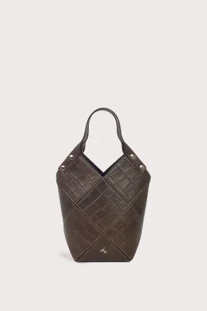 Mini Fiona Tote in Croc-effect Nappa