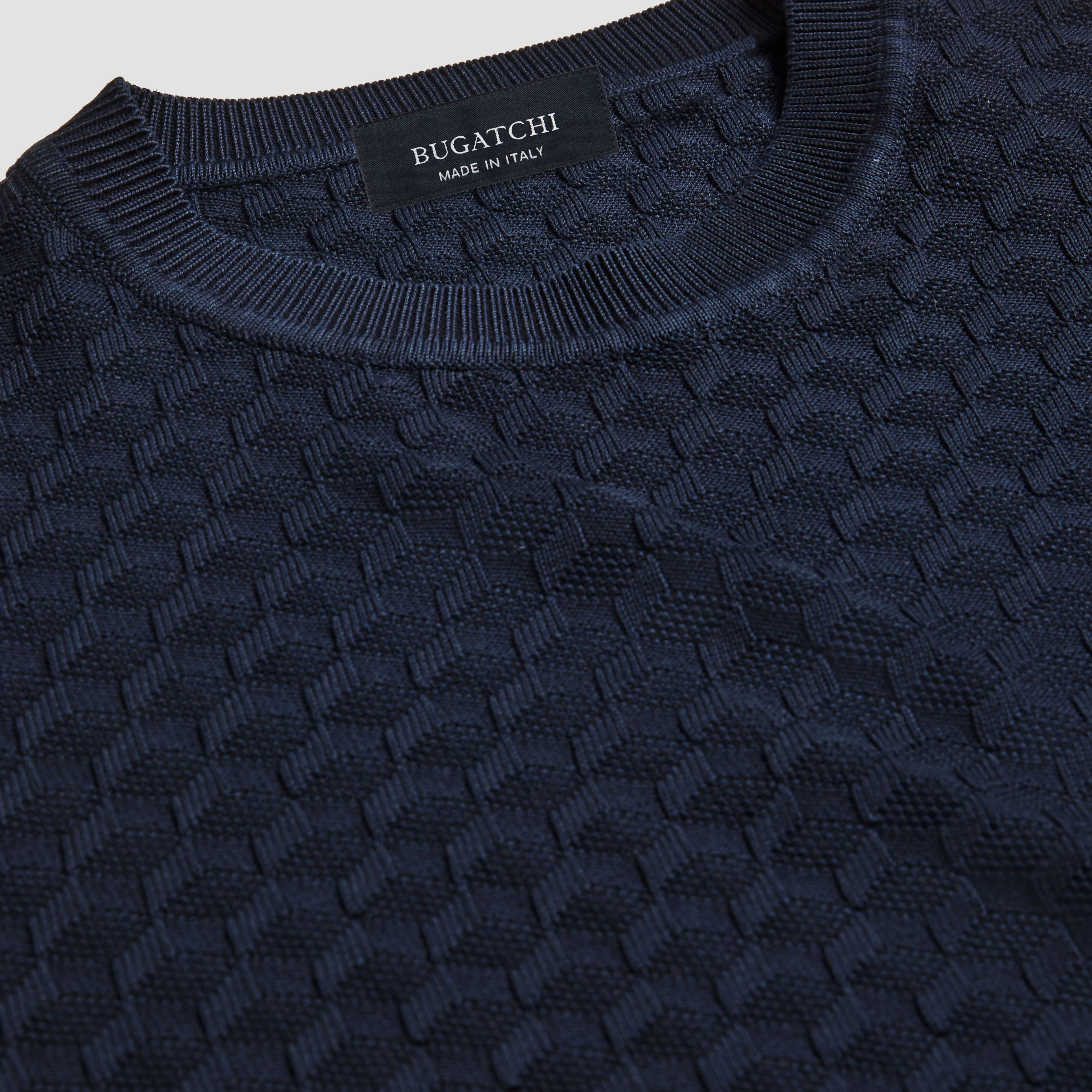 Mixed Stitch Crew Neck Sweater