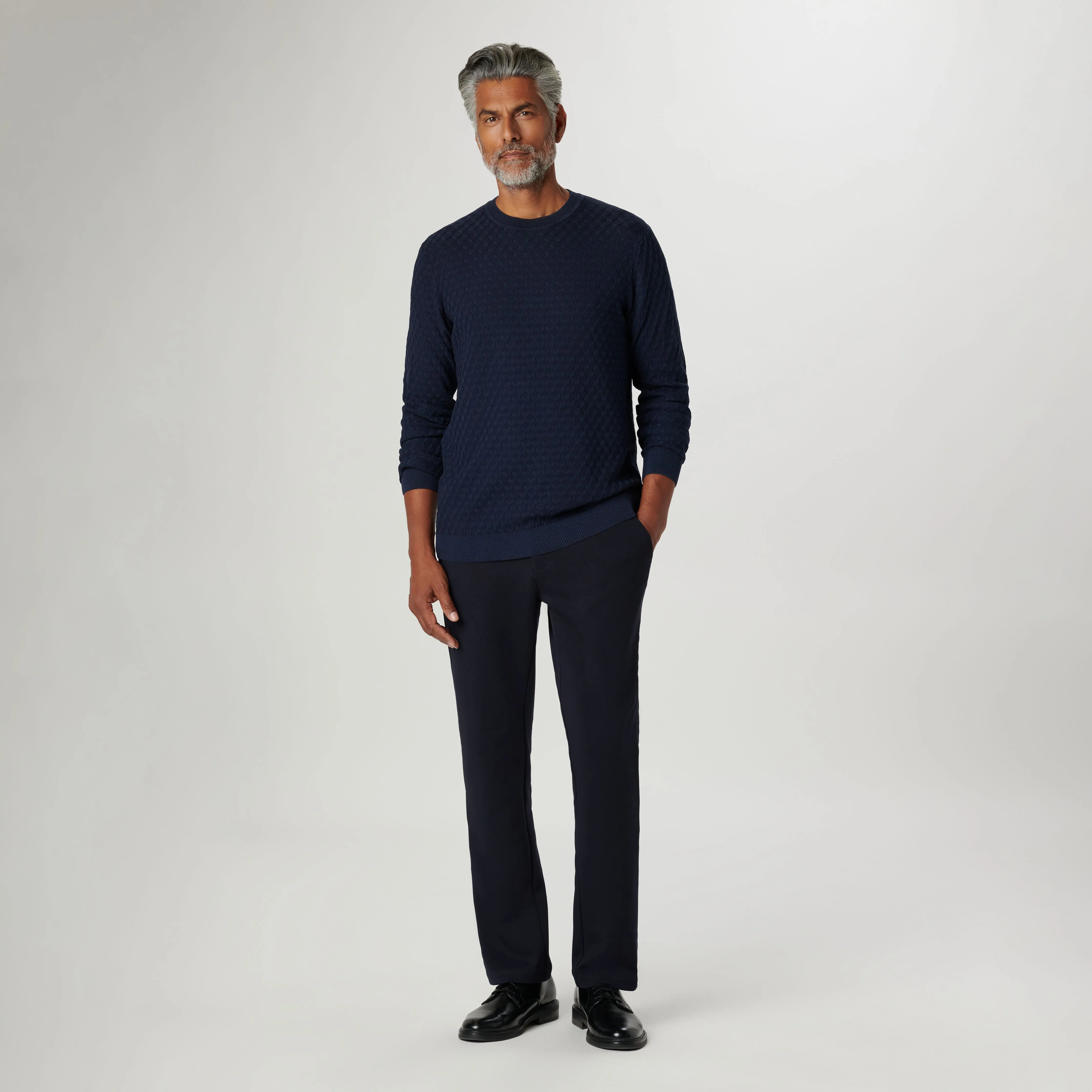 Mixed Stitch Crew Neck Sweater