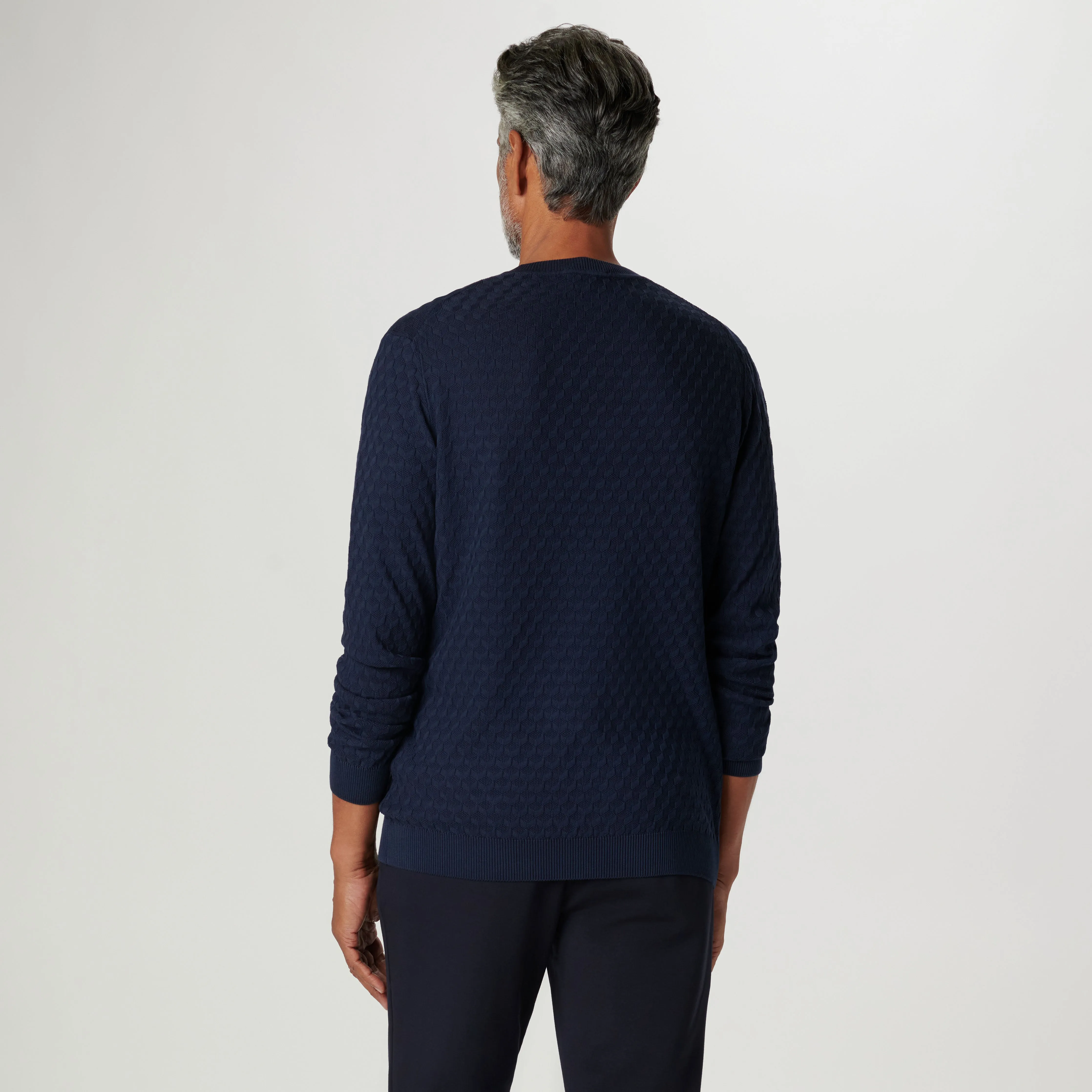 Mixed Stitch Crew Neck Sweater