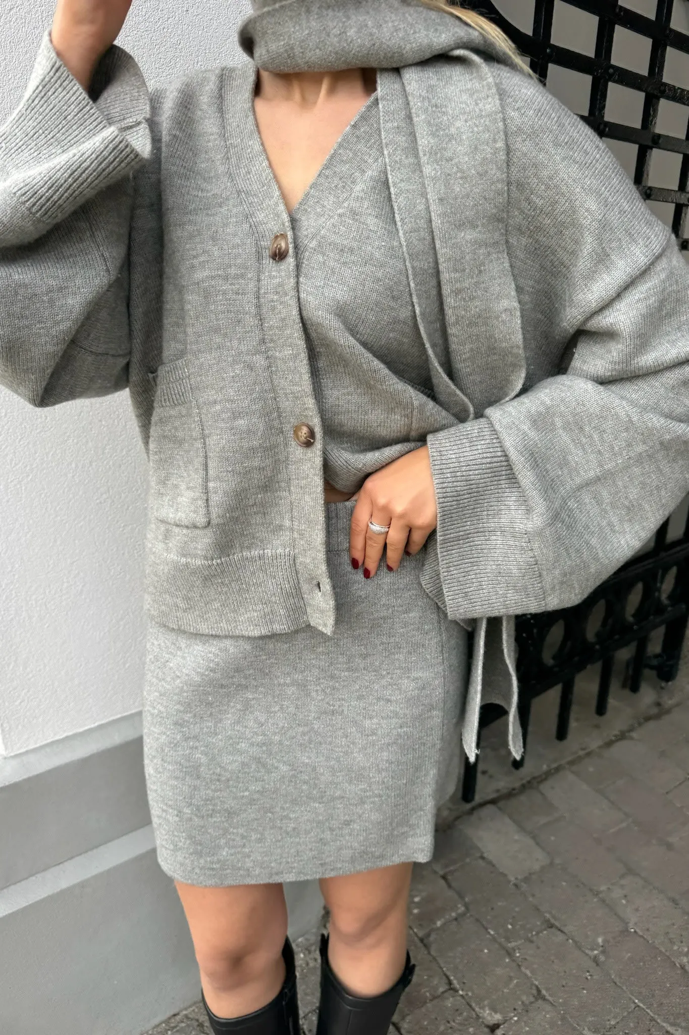 MollyIC Cardigan - Grå