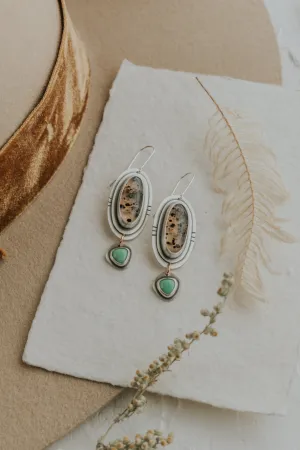 Montana Agate   Variscite Statement Earrings