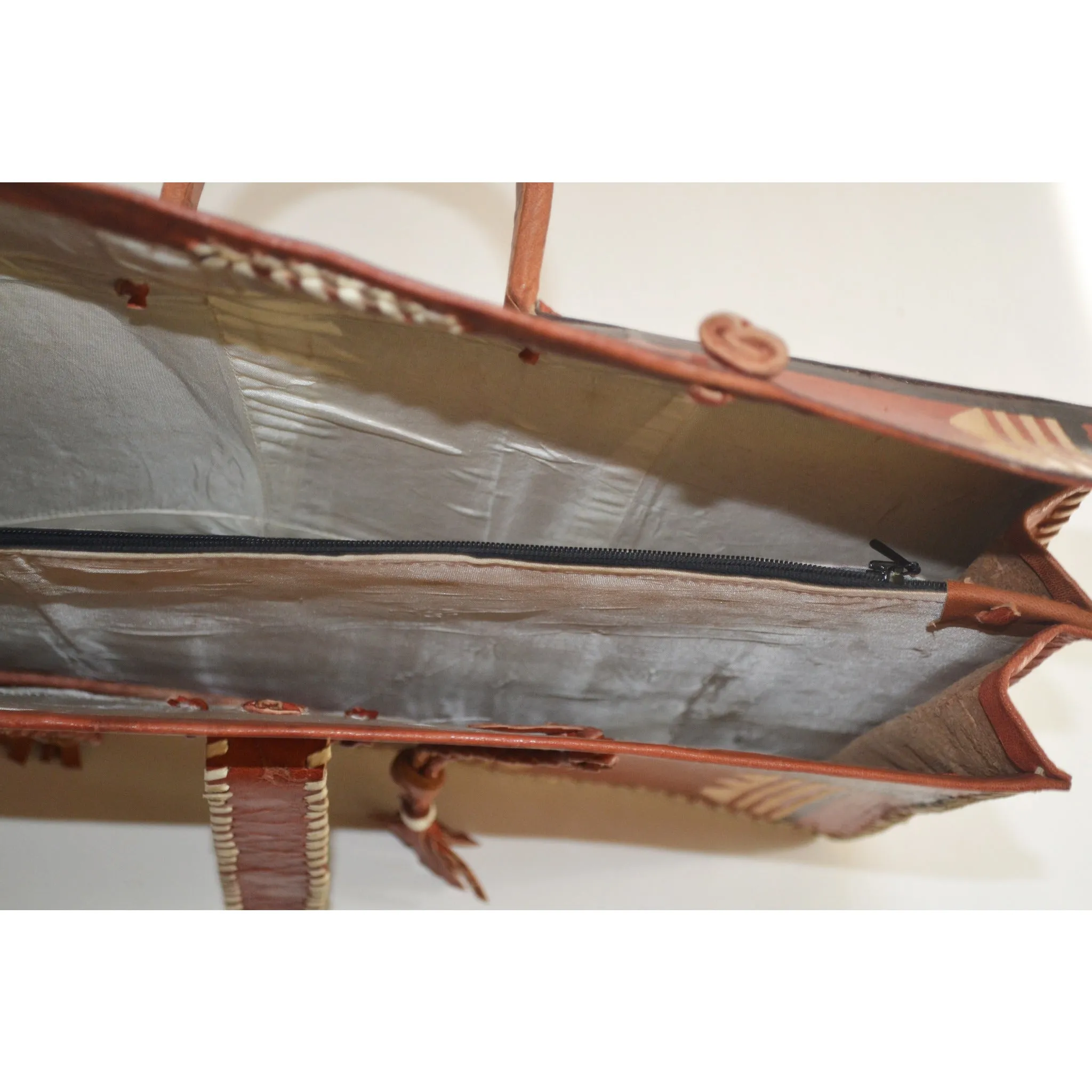 Morrocan Leather Tribal Style Attache