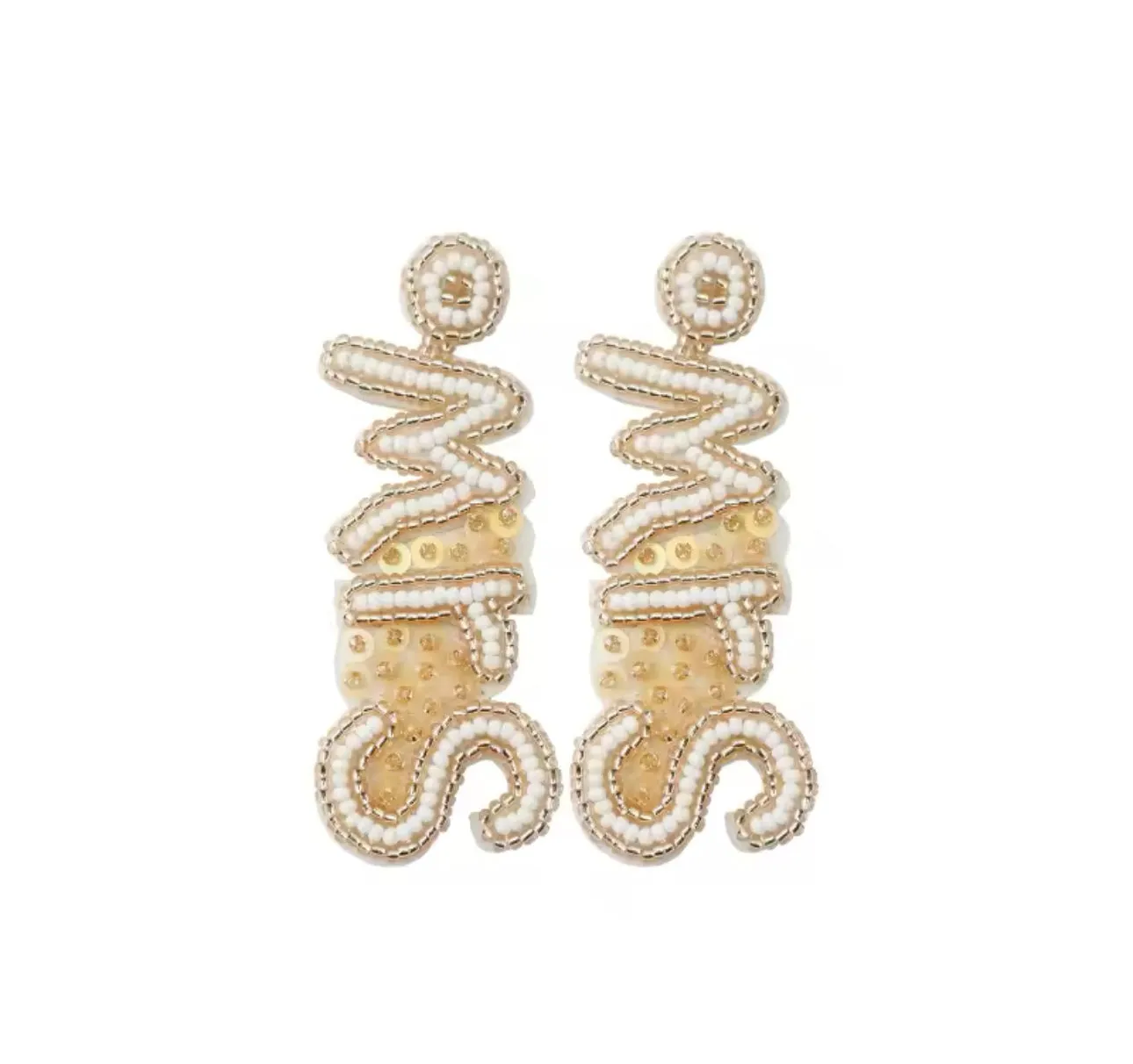 Mrs. Beaded Earrings | Erika Williner Designs