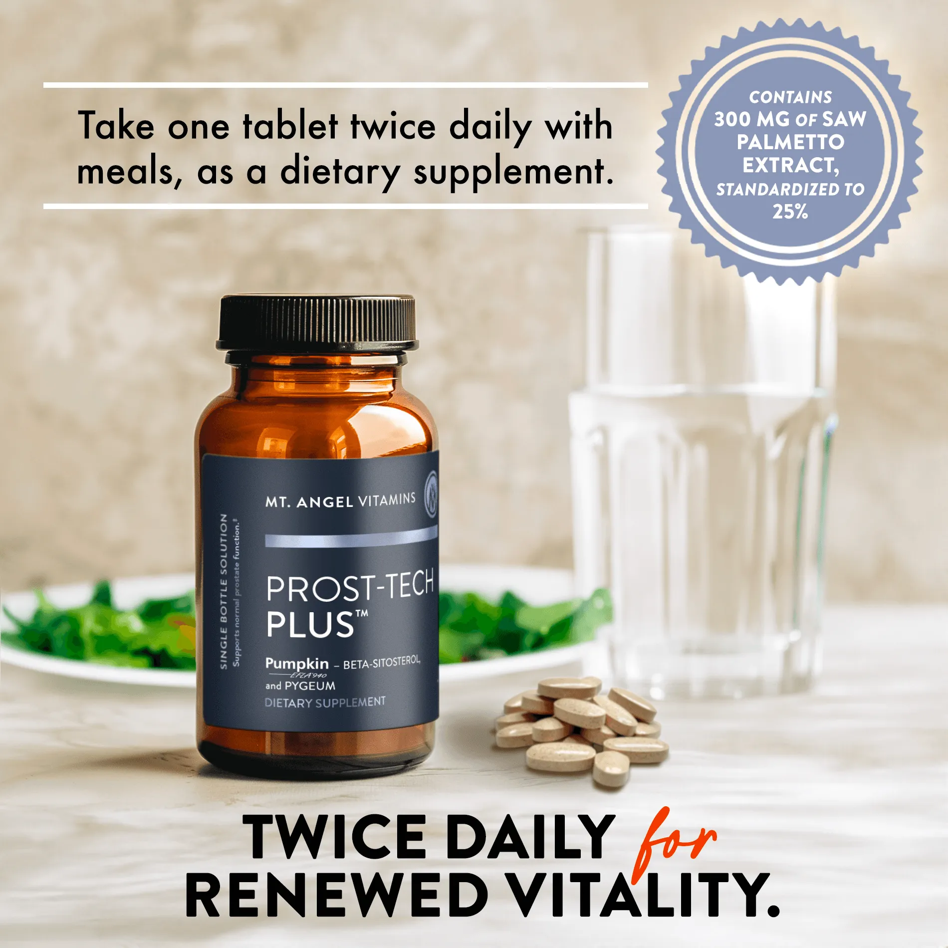 Mt. Angel Vitamins Prost-Tech Plus - Empowering Men for a Healthier Prostate | 60 Tabs