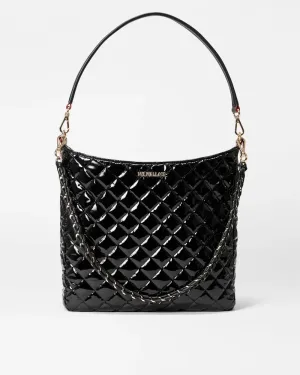 MZ WALLACE CROSBY HOBO BLACK LACQUER