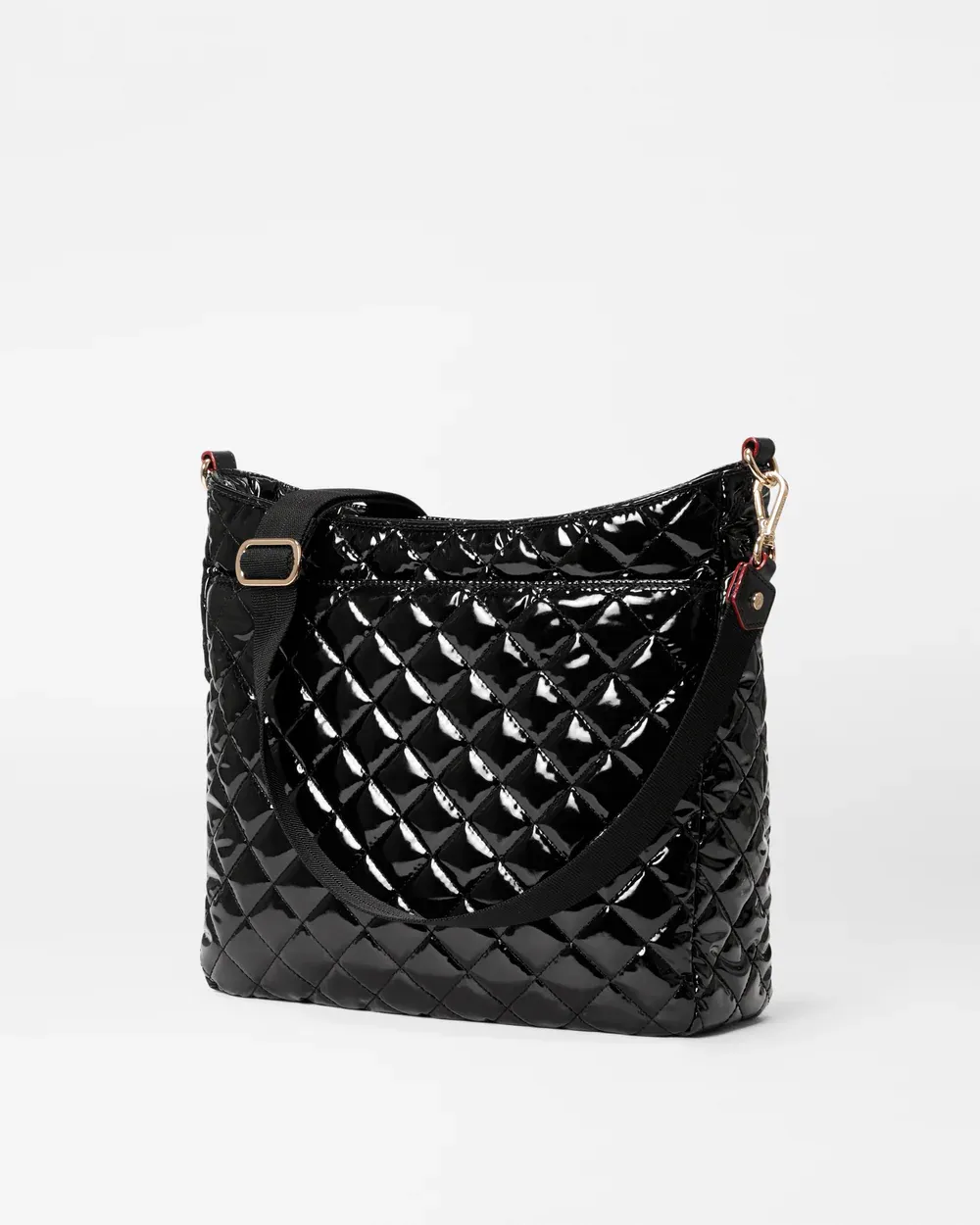 MZ WALLACE CROSBY HOBO BLACK LACQUER