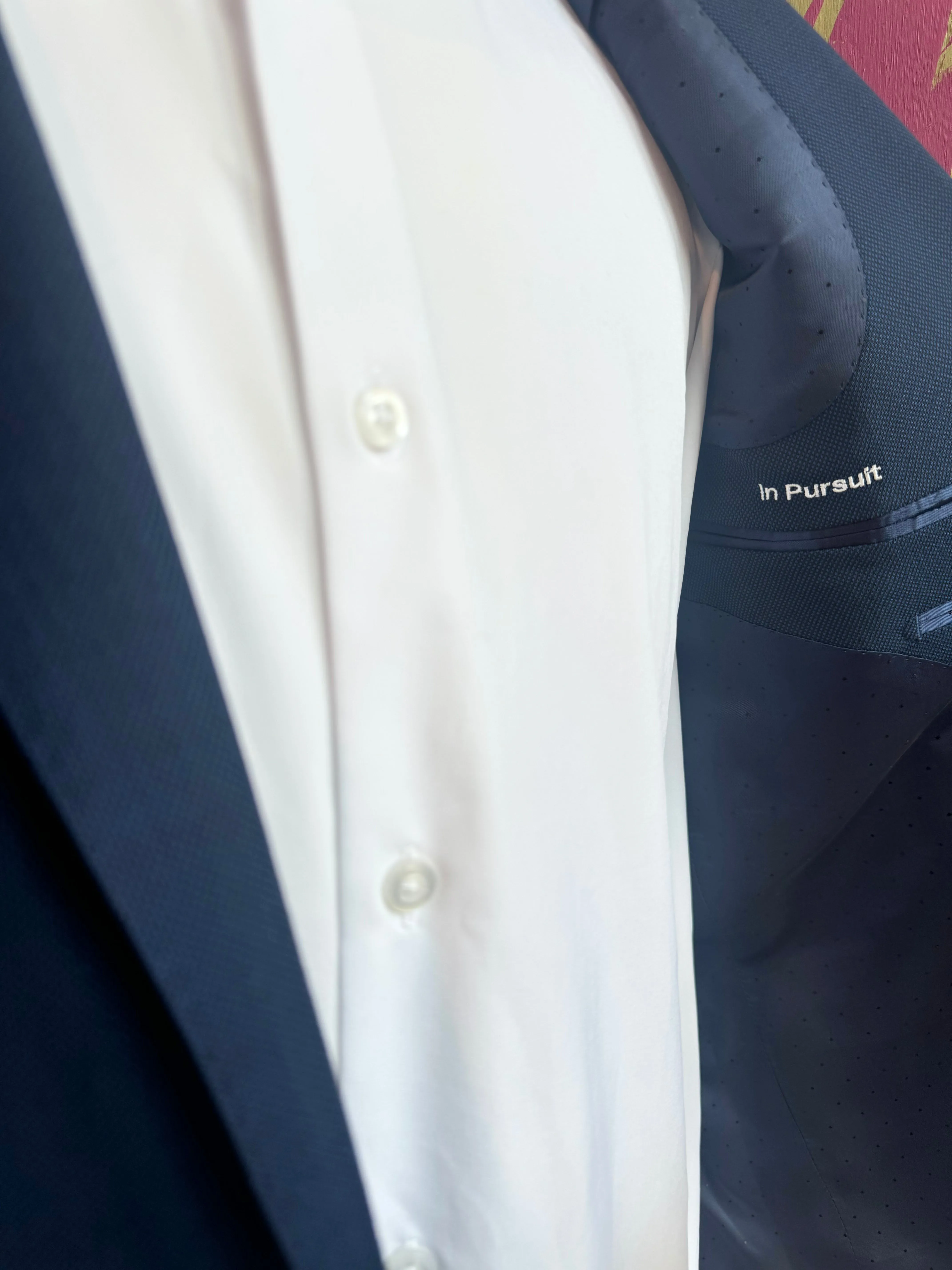 Navy Birdseye Suit