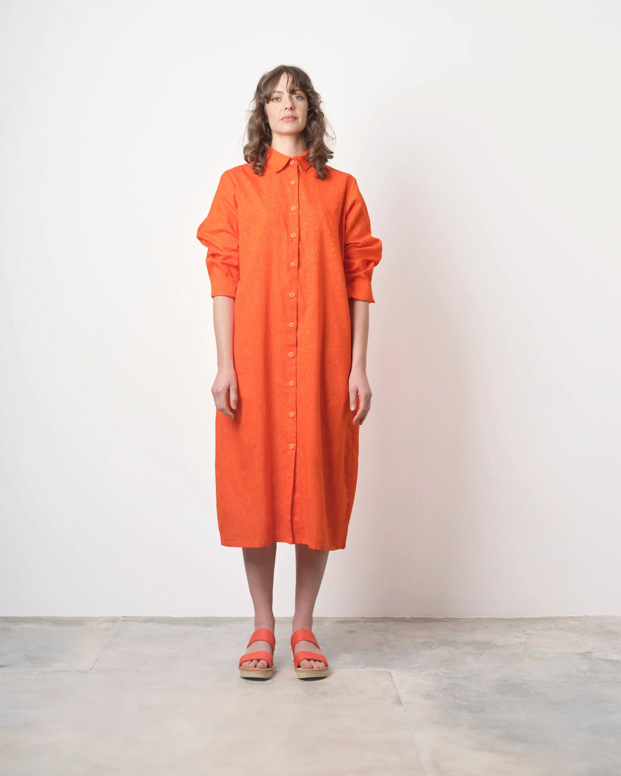 Neema Dress in Orange Speckle