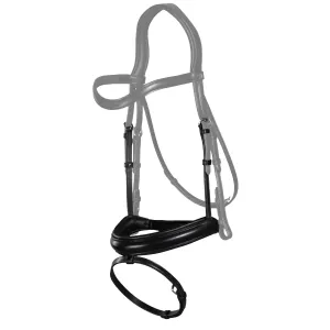 New English Matte Medium Noseband with Flash - Black