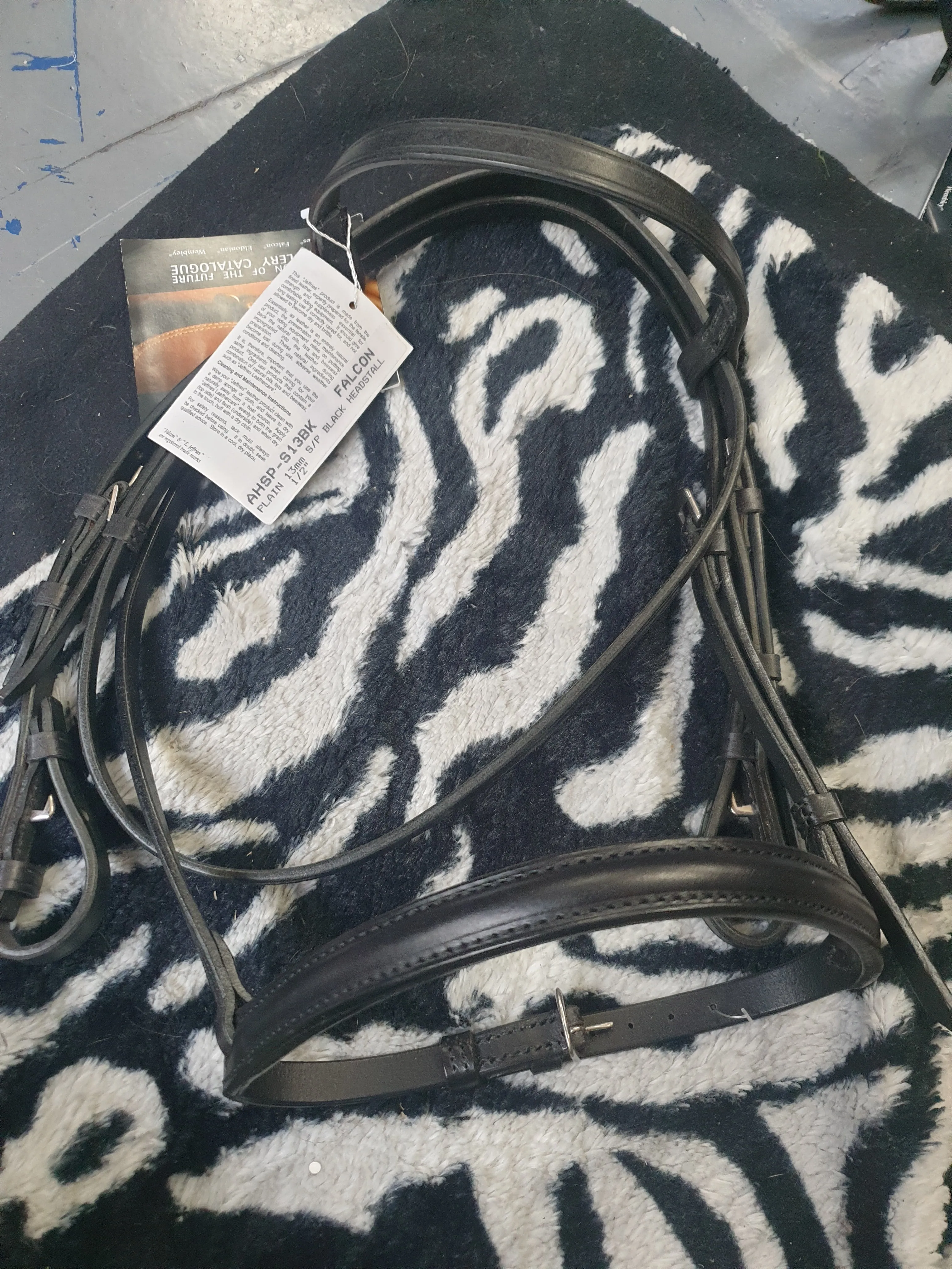New Jeffries shetland size black leather bridle FREE POSTAGE☆