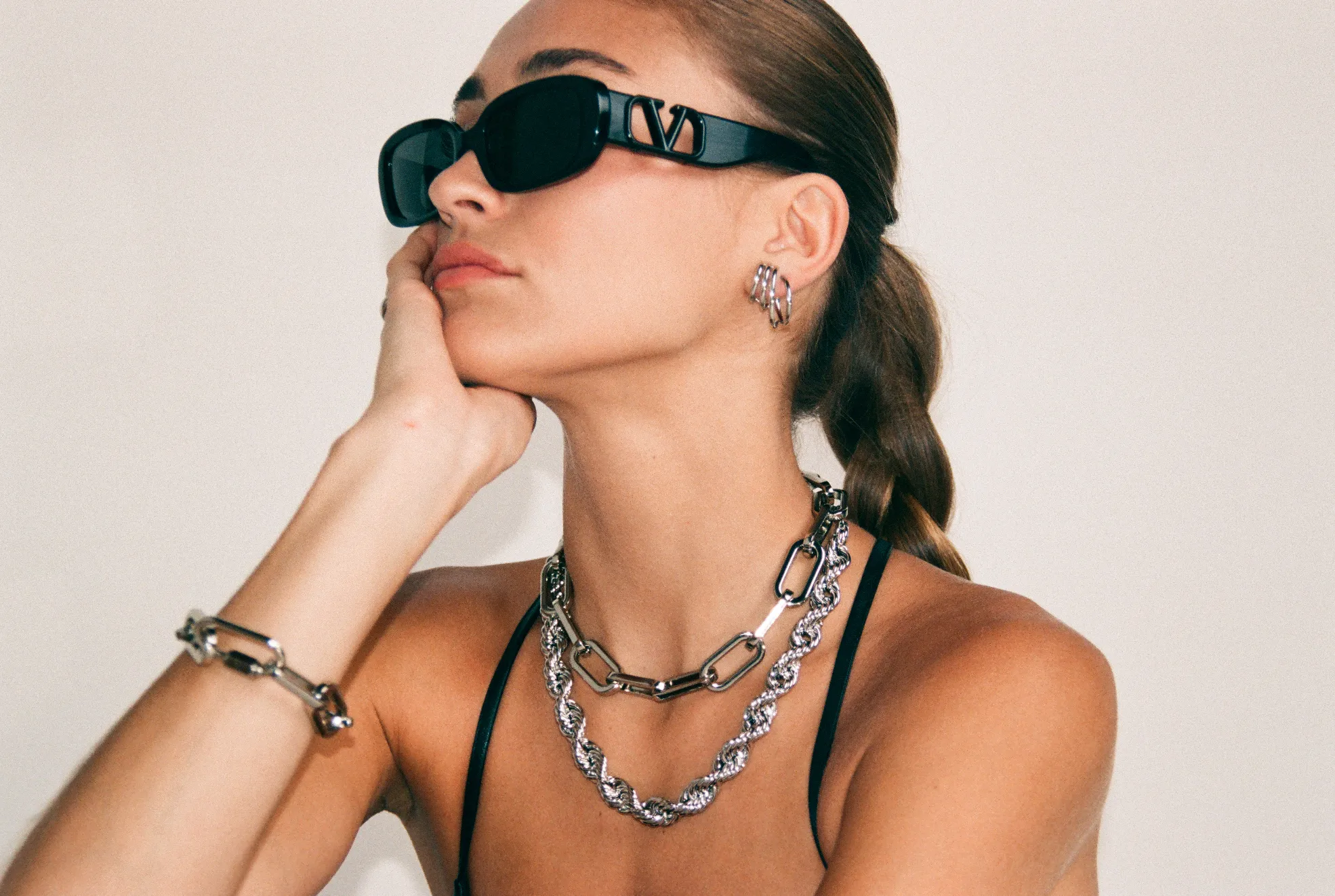 NIVA LINK NECKLACE - SILVER