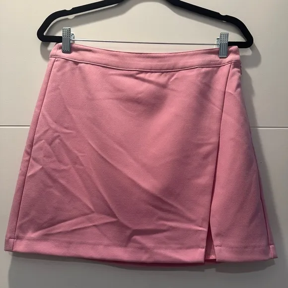 Nordstrom pink Billie side vent miniskirt beach summer party event luxury NWT M