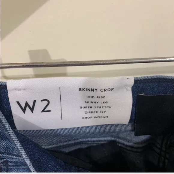 NWT 3x1 Eliza Mid Rise Skinny Crop Frayed Jeans