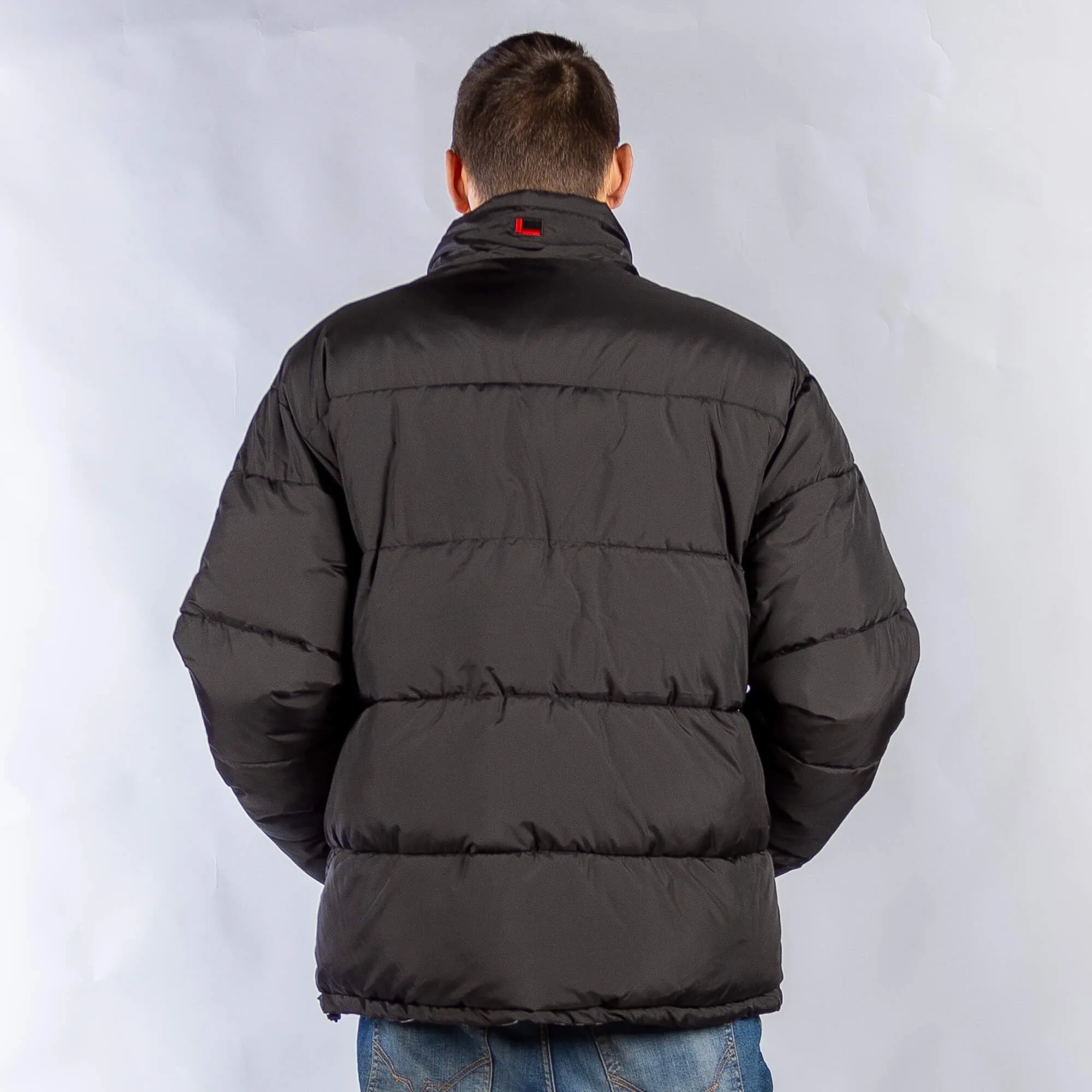 Obojstranná zimná bunda FUBU Corporate Reversible Puffer Jacket strieborná/čierna