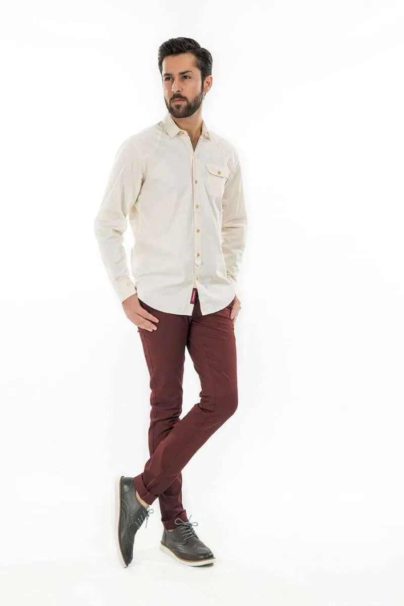 Off White Casual Shirt FS Regular Fit