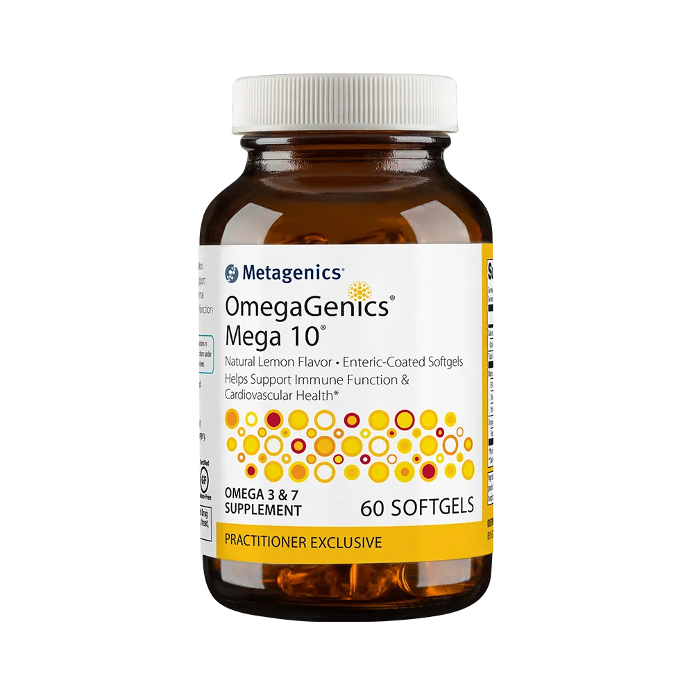 OmegaGenics® Mega 10® <br>OMEGA 3 & 7 Helps Support Immune Function & Cardiovascular Health*