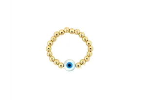 opal evil eye ring