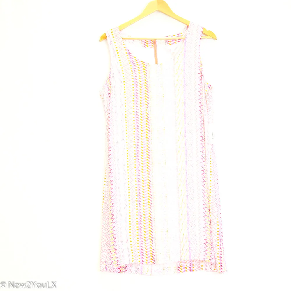 Orange, Pink, & White Boxy Graphic Dress (Charming Charlie)