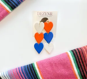 Orange/blue hearts