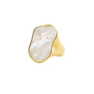 Organic Pearl Signet Ring