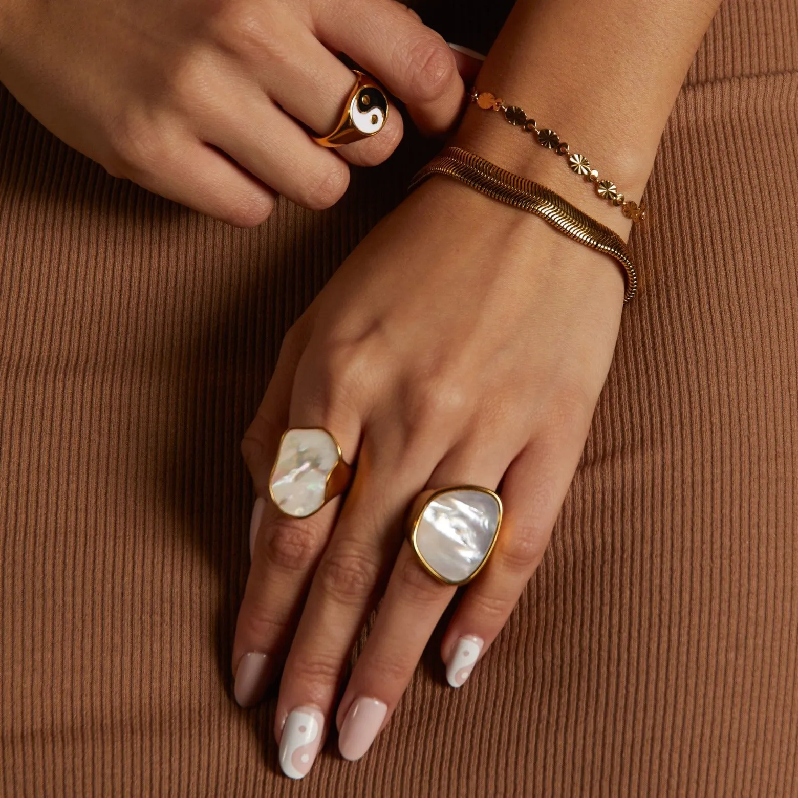 Organic Pearl Signet Ring