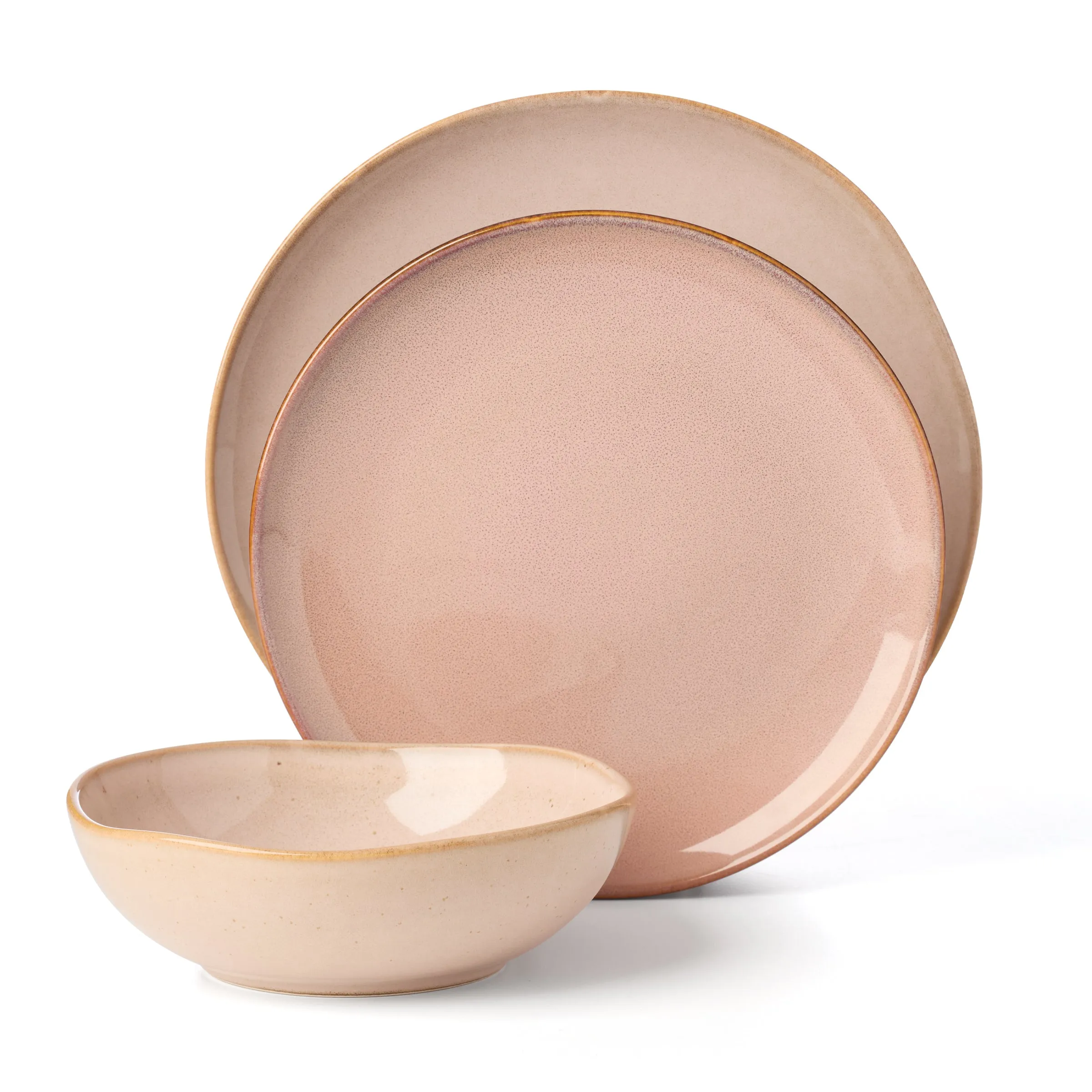 Organic Shades 12-Piece Dinnerware Set, Clay