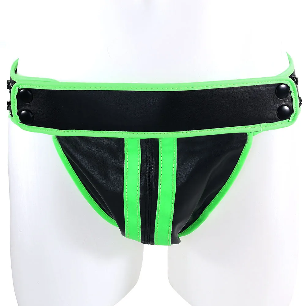Ouch! Glow In The Dark Striped Jock Strap in L/XL