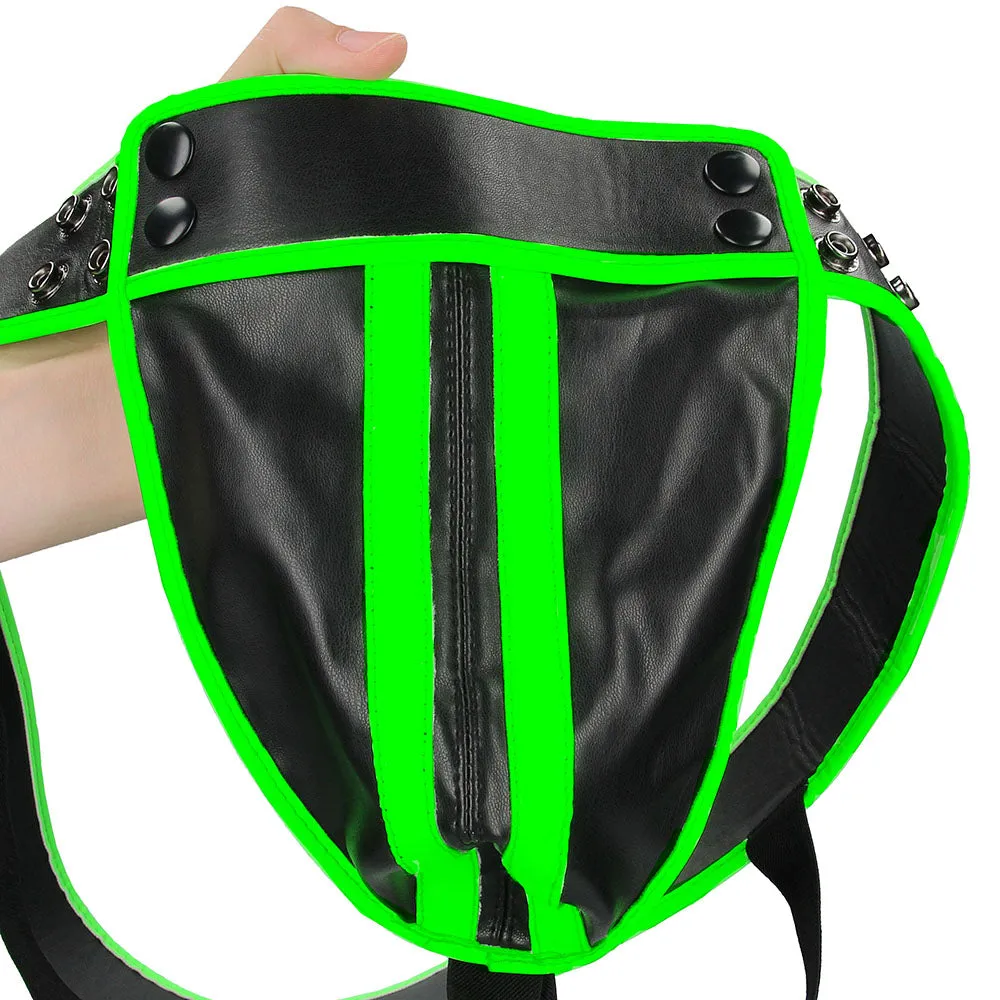 Ouch! Glow In The Dark Striped Jock Strap in L/XL