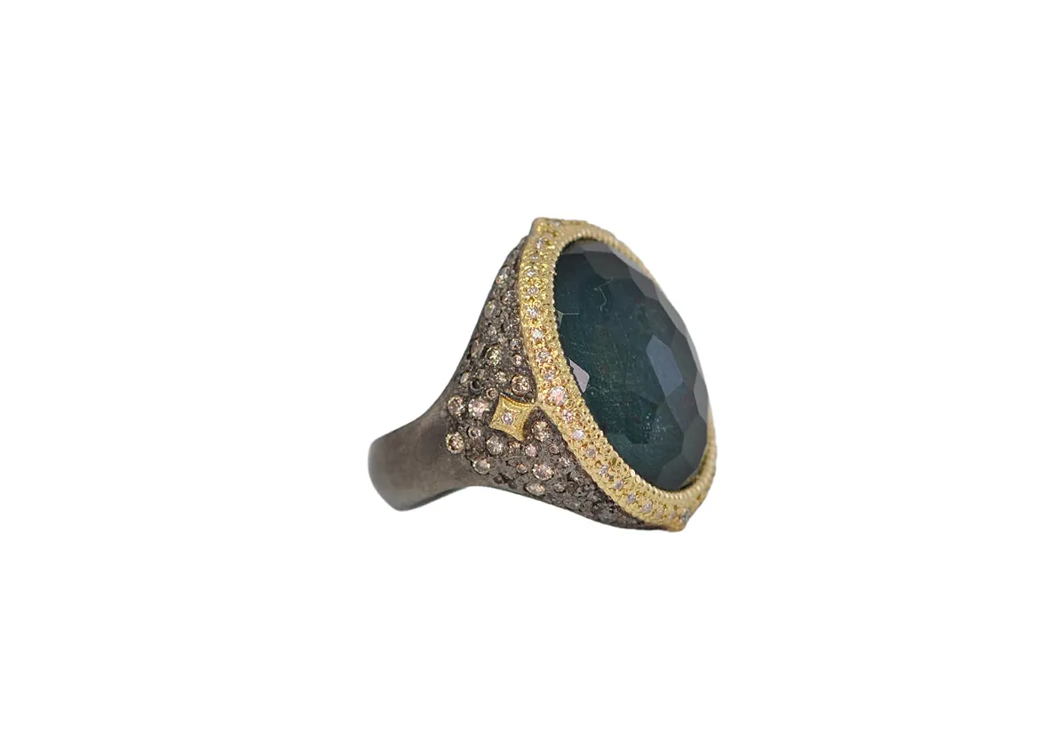 Oval Bloodstone Statement Ring