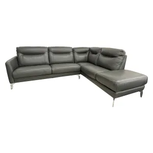 Pacific Sofa Chaise Leather - Urban Sofa - Torello Grey Leather