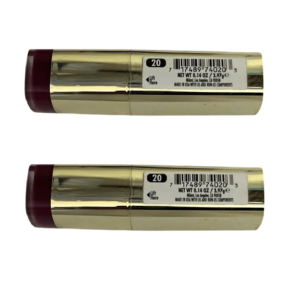 Pack of 2 Milani Color Statement Lipstick, Uptown Mauve # 20