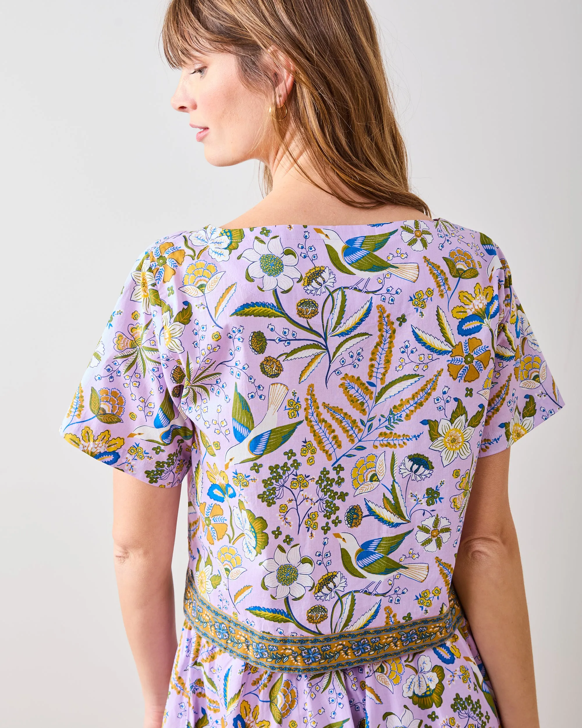 Painter's Garden - Carry On Cropped Top - Lavender
