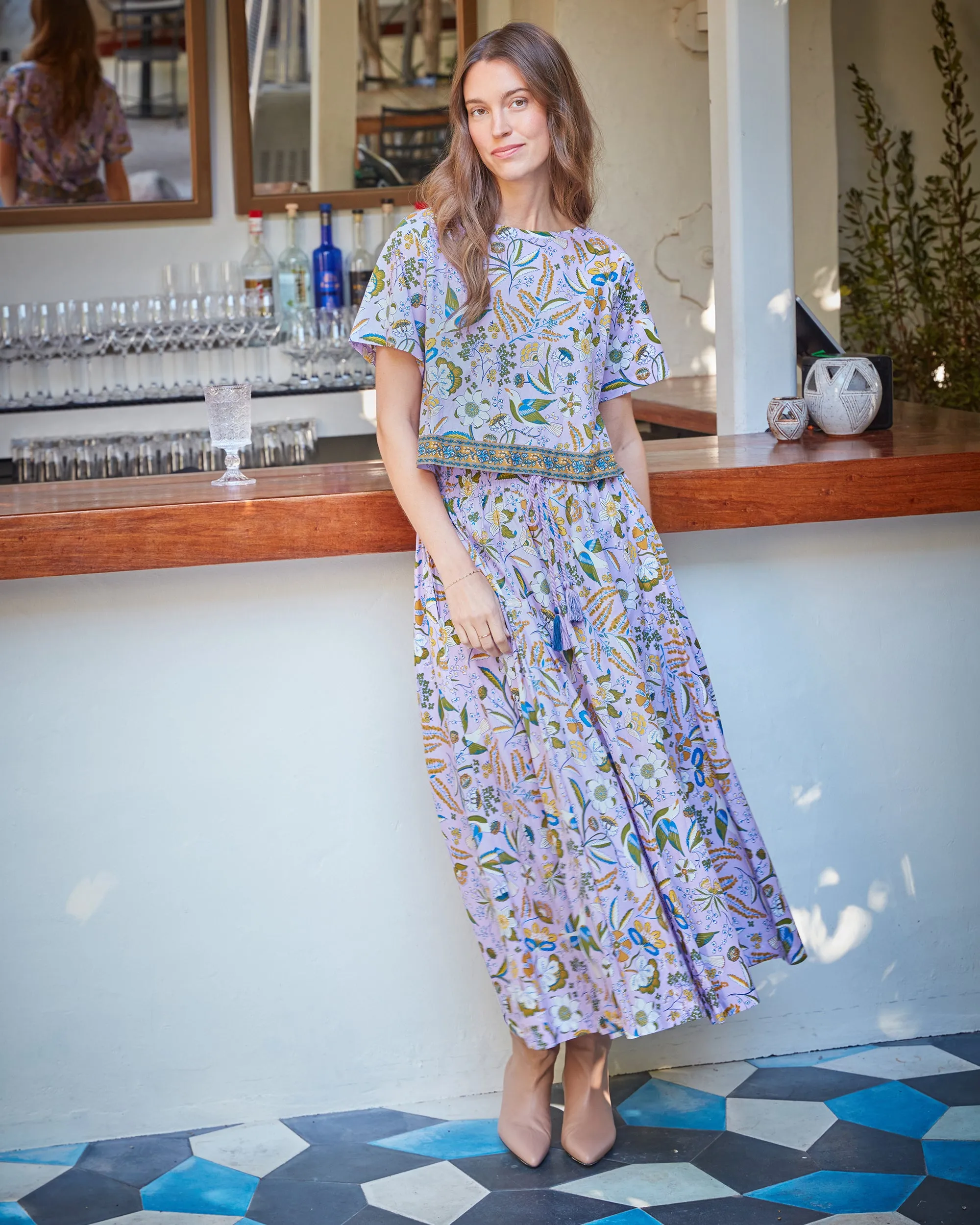 Painter's Garden - Carry On Cropped Top - Lavender