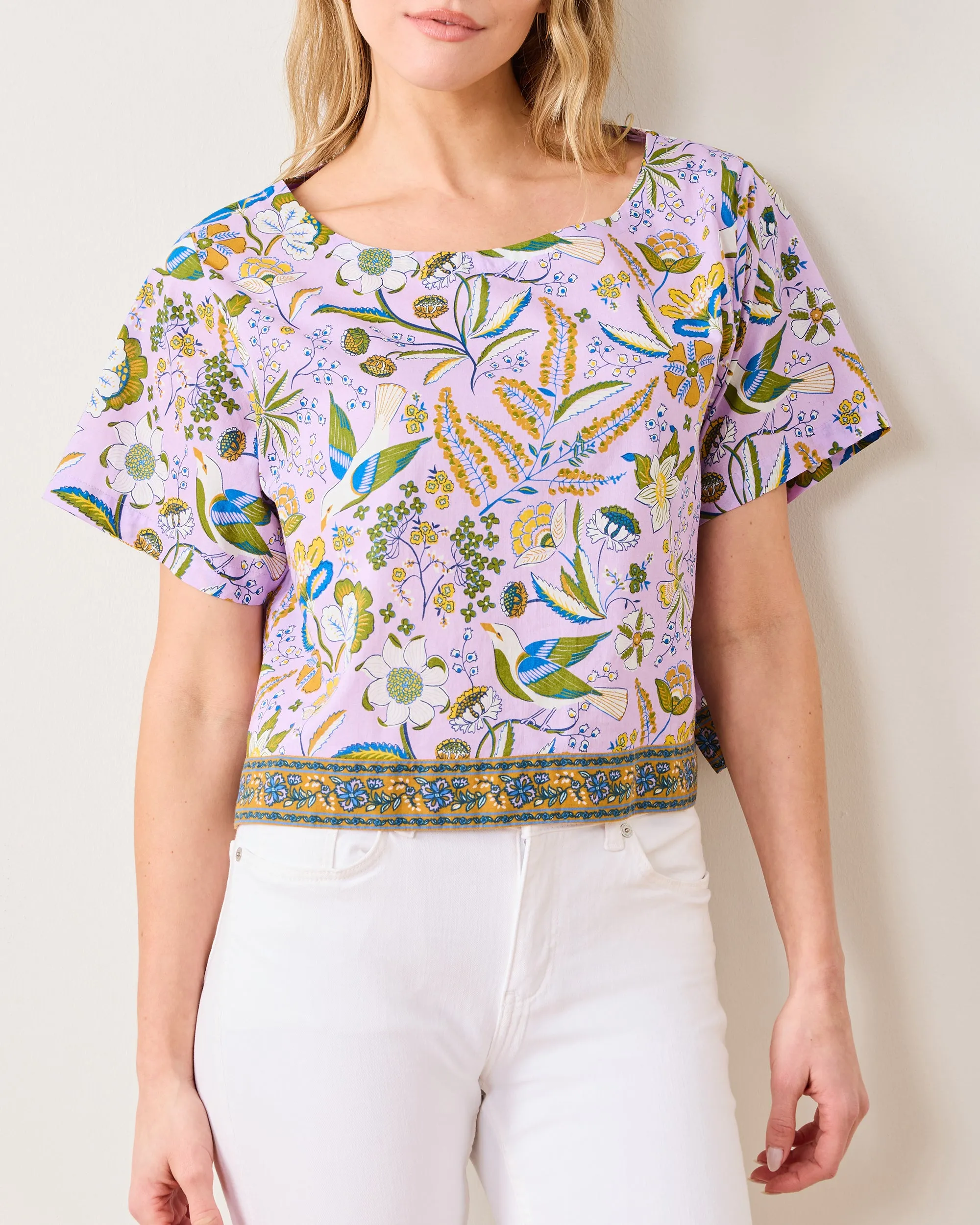 Painter's Garden - Carry On Cropped Top - Lavender