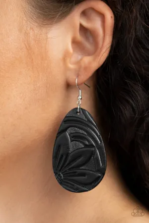 Paparazzi -  Garden Therapy - Black Earrings