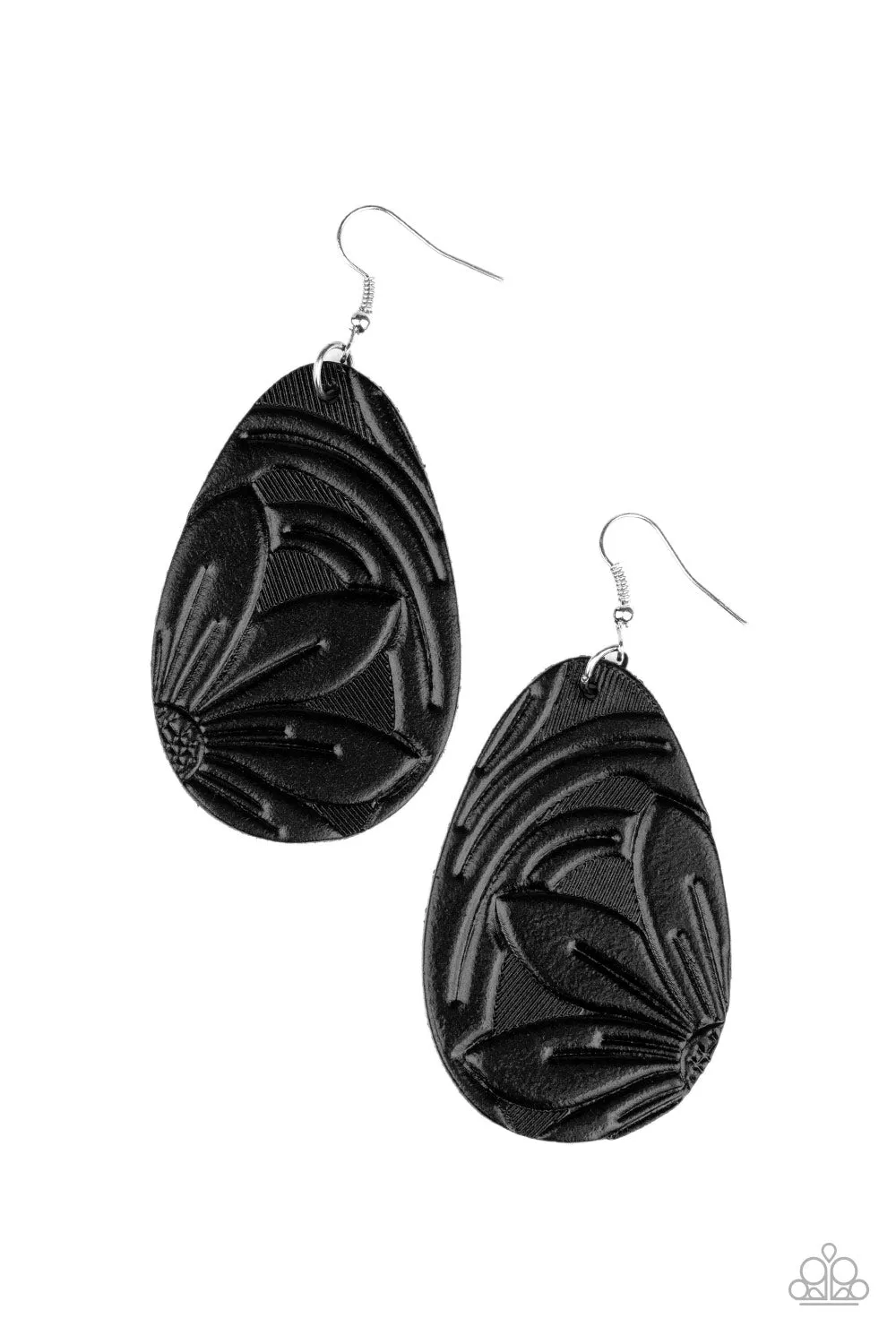Paparazzi -  Garden Therapy - Black Earrings