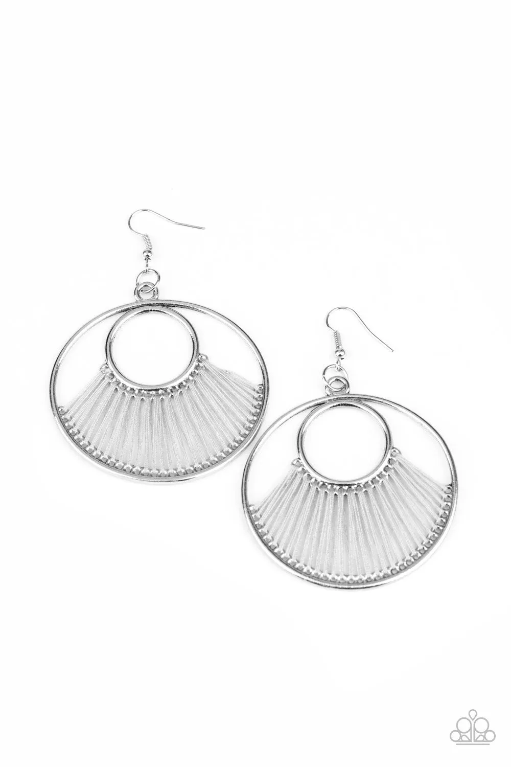 Paparazzi - Really High-Strung - Silver Earrings
