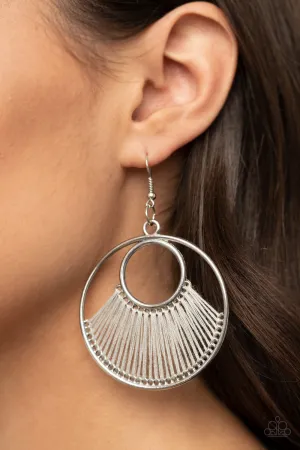 Paparazzi - Really High-Strung - Silver Earrings